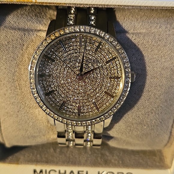Michael Kors Pave Embellished Analog Watch - Silver-tone - Picture 3 of 11